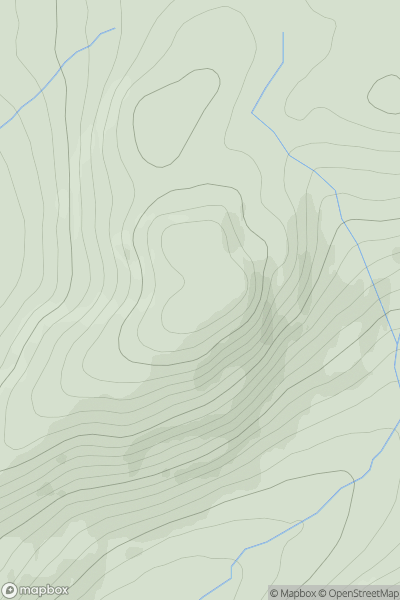 Thumbnail image for Carn Dearg [Glen Albyn and the Monadh Liath] [NN480985] showing contour plot for surrounding peak